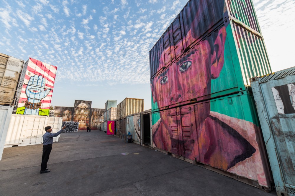 These shipping containers in Delhi are being used for something unusually awesome