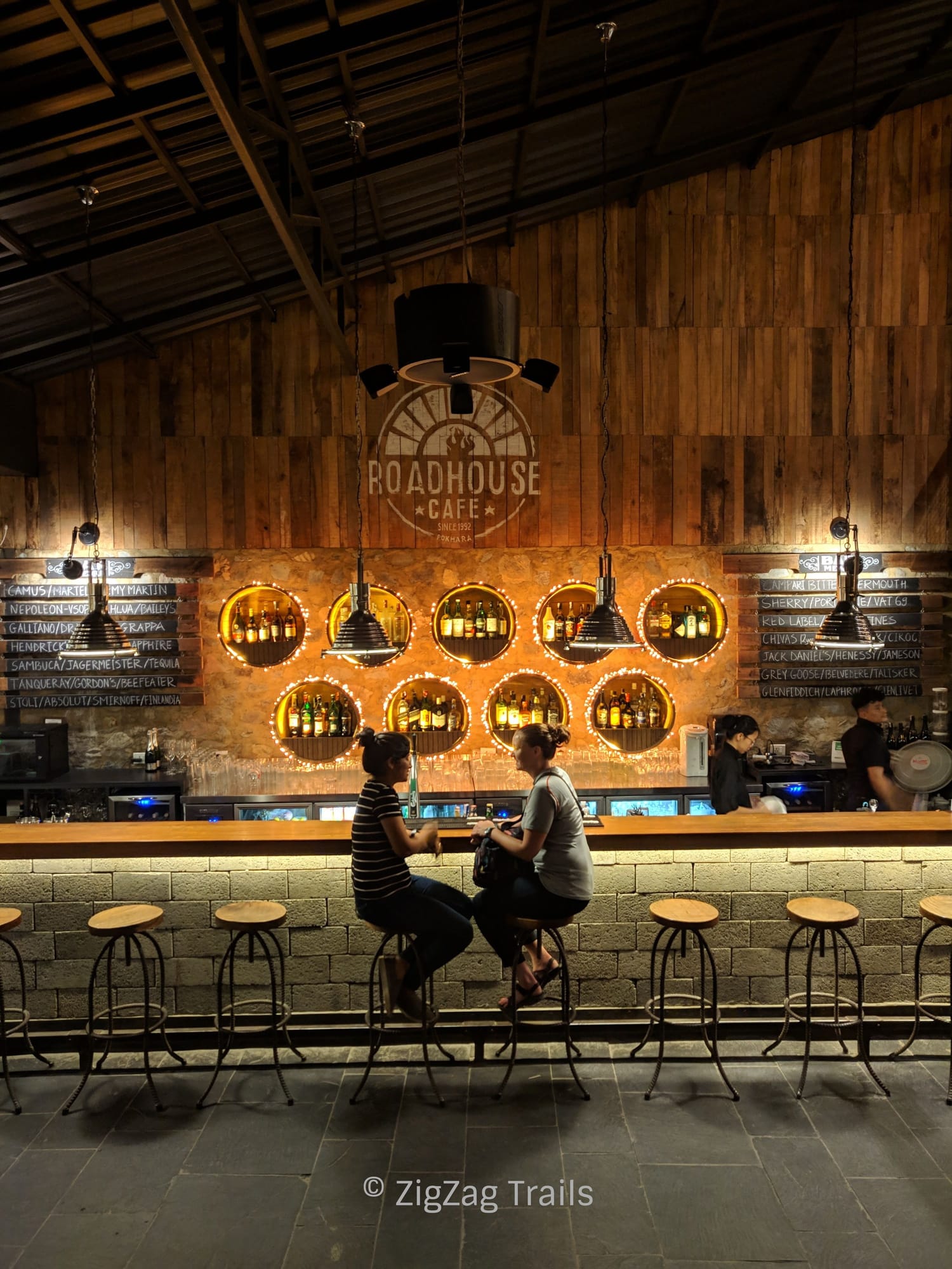 Roadhouse Pokhara. One of the best places to eat western food, wood burned pizzas and drinks.